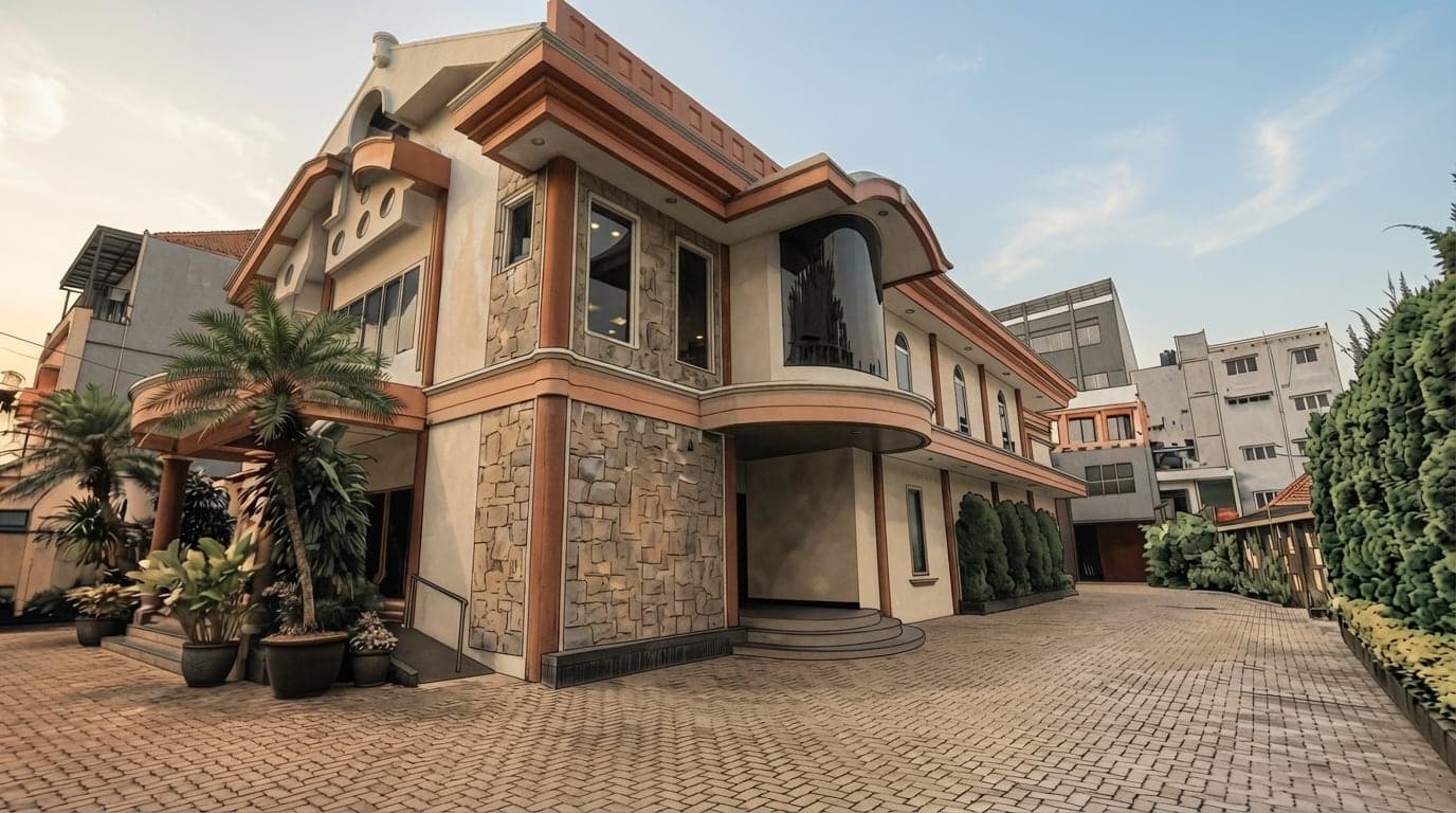 Gedung GKMI Anugerah dilihat dari halaman depan